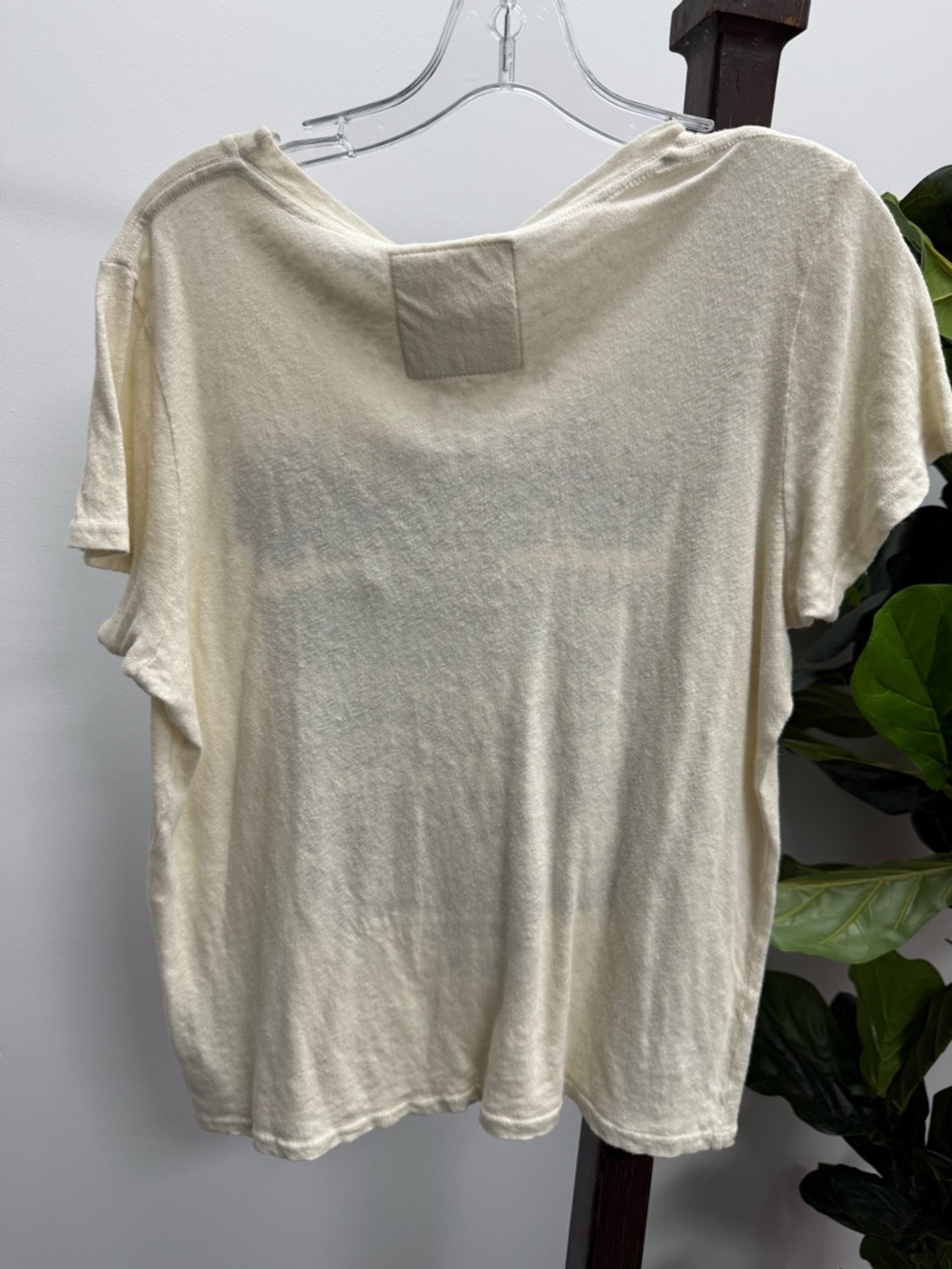 MOTHER Cream Tee with Blue Wildflowers Graphic - Picture 5 of 5